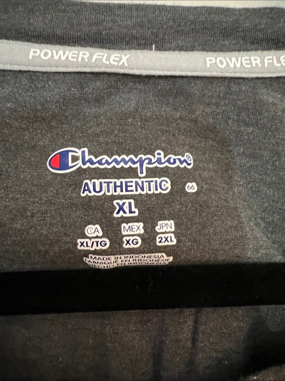 Champion XL Women's Charcoal Power FlexV-Neck Short Sleeve Tee - Picture 2 of 5